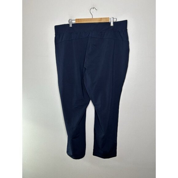 Yogalicious Lux Joggers Women Navy Blue Drawstring Pockets Elastic Waist Size 1X - Picture 8 of 9